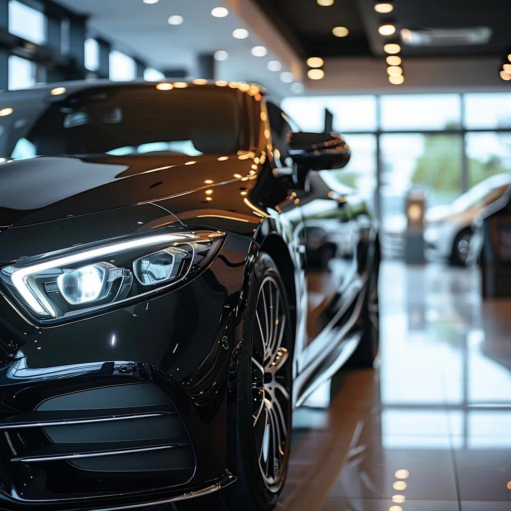 Shiny car in a dealership highlighting the importance of paint protection
